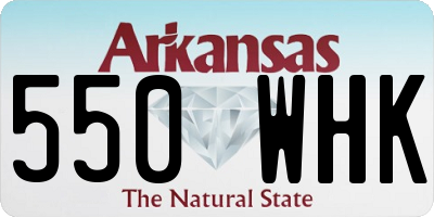 AR license plate 550WHK