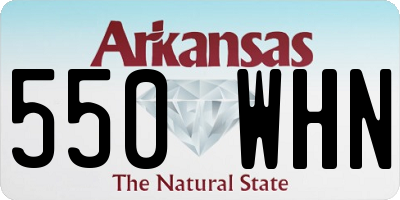AR license plate 550WHN