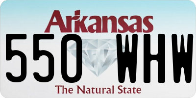 AR license plate 550WHW