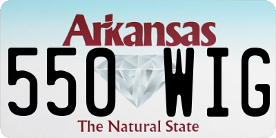 AR license plate 550WIG