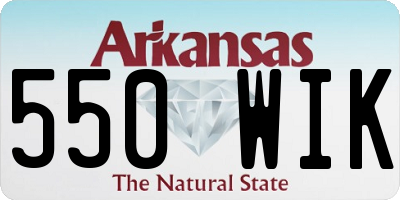 AR license plate 550WIK