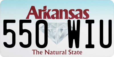 AR license plate 550WIU