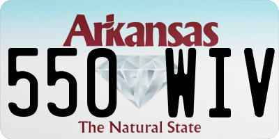 AR license plate 550WIV