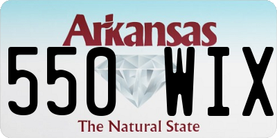 AR license plate 550WIX