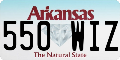 AR license plate 550WIZ