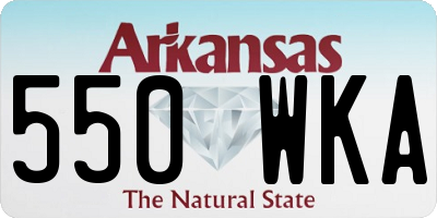 AR license plate 550WKA