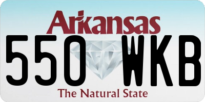 AR license plate 550WKB
