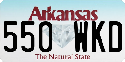 AR license plate 550WKD