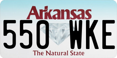 AR license plate 550WKE