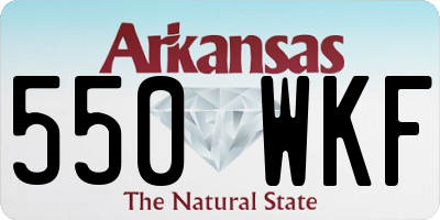 AR license plate 550WKF