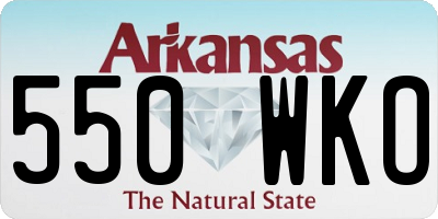 AR license plate 550WKO