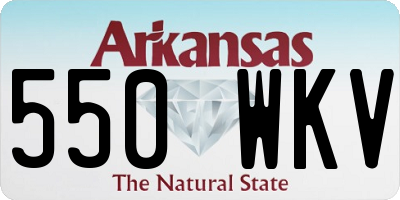 AR license plate 550WKV