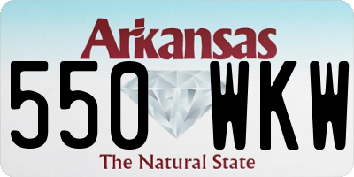 AR license plate 550WKW