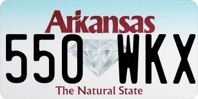AR license plate 550WKX