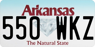 AR license plate 550WKZ