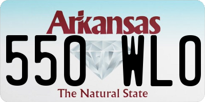AR license plate 550WLO