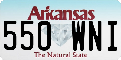 AR license plate 550WNI