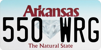 AR license plate 550WRG