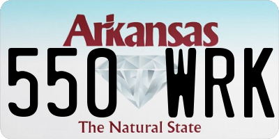 AR license plate 550WRK