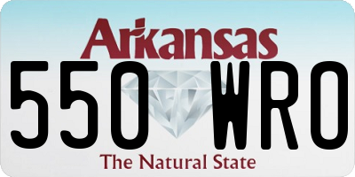 AR license plate 550WRO