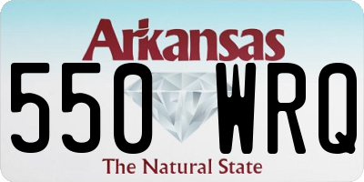 AR license plate 550WRQ