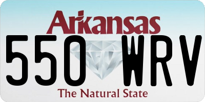 AR license plate 550WRV