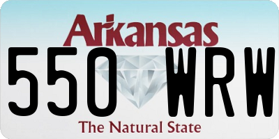 AR license plate 550WRW