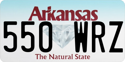 AR license plate 550WRZ