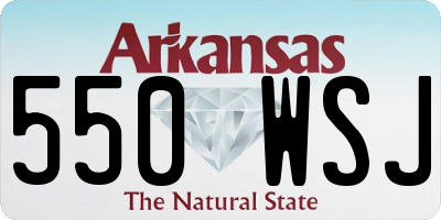 AR license plate 550WSJ