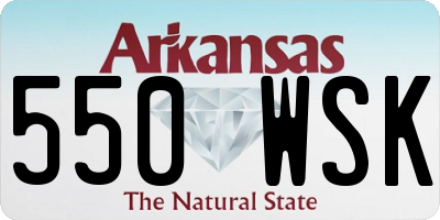 AR license plate 550WSK