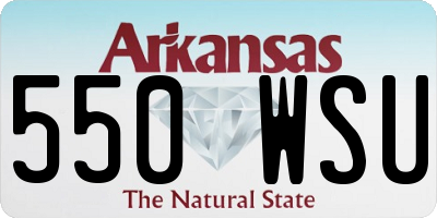 AR license plate 550WSU