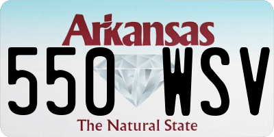 AR license plate 550WSV