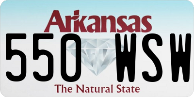 AR license plate 550WSW