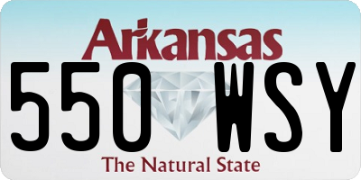 AR license plate 550WSY