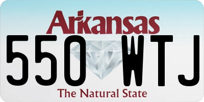 AR license plate 550WTJ