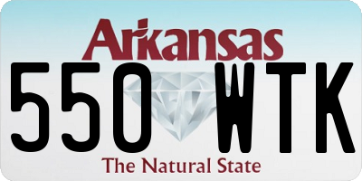 AR license plate 550WTK