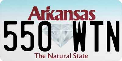 AR license plate 550WTN