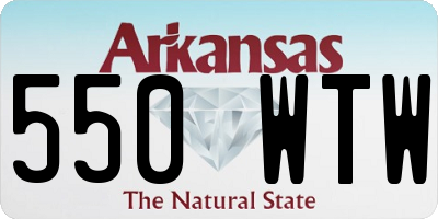 AR license plate 550WTW
