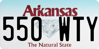 AR license plate 550WTY