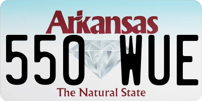 AR license plate 550WUE