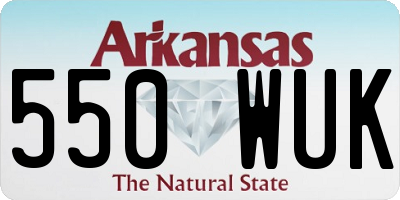 AR license plate 550WUK