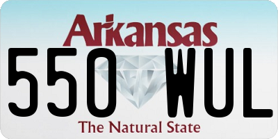 AR license plate 550WUL
