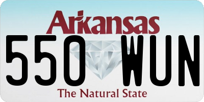 AR license plate 550WUN