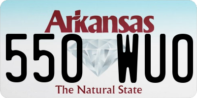 AR license plate 550WUO