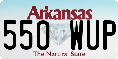 AR license plate 550WUP