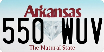 AR license plate 550WUV