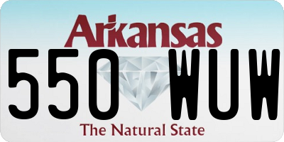 AR license plate 550WUW