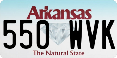 AR license plate 550WVK