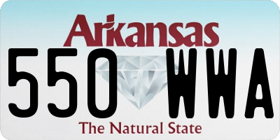 AR license plate 550WWA