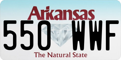 AR license plate 550WWF